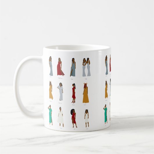 Mug Musique d'astrologie zodiaque pour femme noire (Gauche)