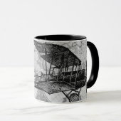 Mug Musique d'avion Vintage (Devant droit)