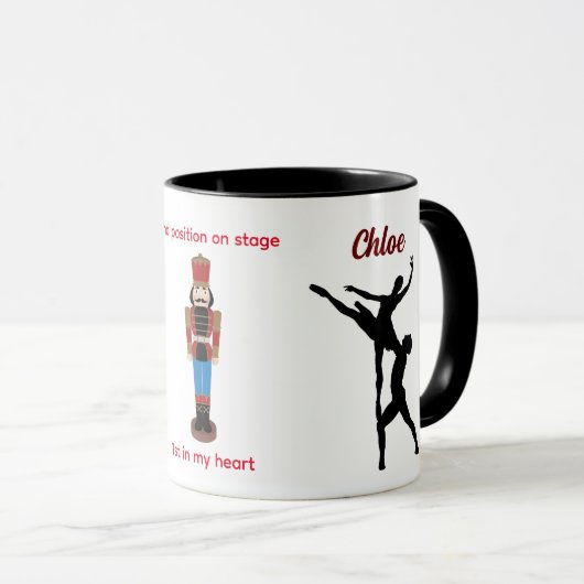 Mug Musique de ballet noisette de Noël (Devant droit)