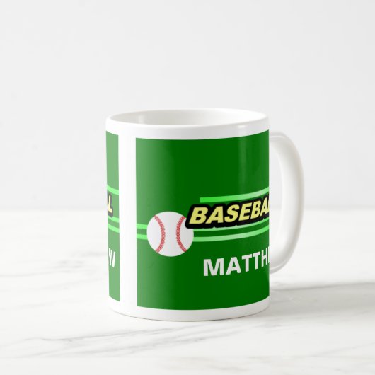 Mug Musique De Baseball Personnalisée Avec Des Noms (Devant droit)