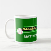 Mug Musique De Baseball Personnalisée Avec Des Noms (Gauche)