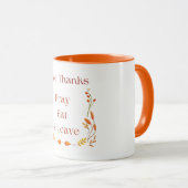 Mug Musique de Bon thanksgiving à deux tons (Devant droit)