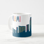 Mug Musique de café Miami Skyline (Devant gauche)
