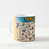 Mug Musique de carte du Wyoming vintage (Devant gauche)