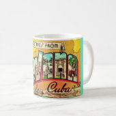 Mug Musique de carte postale vintage Havana Cuba (Devant droit)