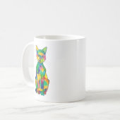 Mug Musique de chat arc-en-ciel (Devant gauche)
