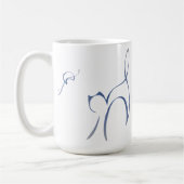 Mug Musique de chat bleu (Gauche)