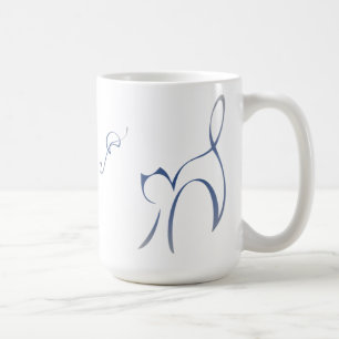Mug Musique de chat bleu
