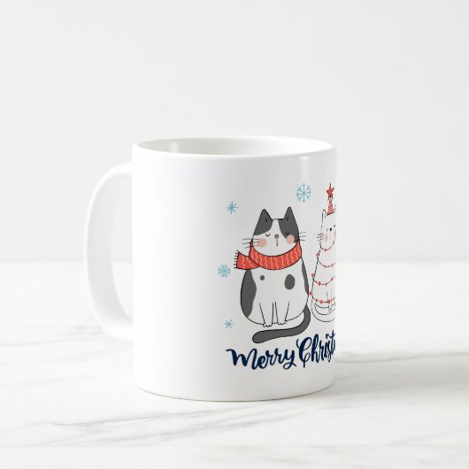 Mug Musique de chat de Noël (Devant gauche)