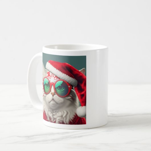 Mug Musique de chat de Noël (Devant gauche)