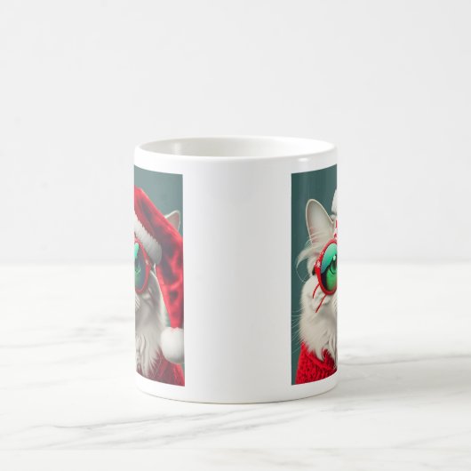 Mug Musique de chat de Noël (Centre)