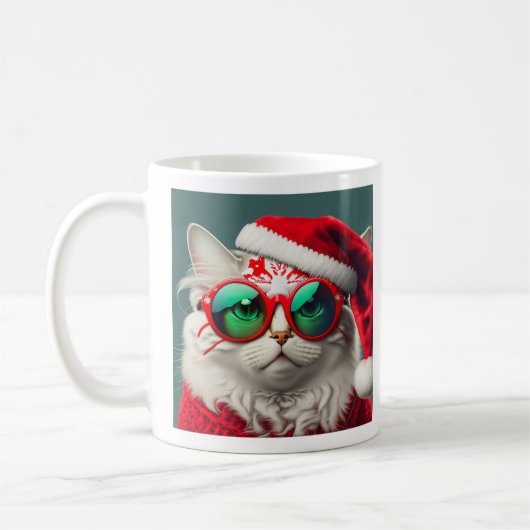 Mug Musique de chat de Noël (Gauche)
