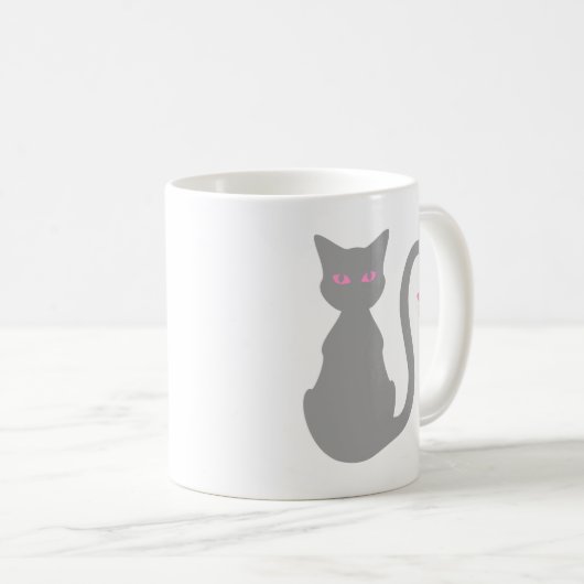Mug Musique de chat gris (Devant droit)