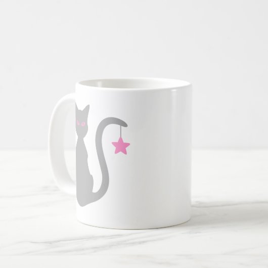 Mug Musique de chat gris (Devant gauche)