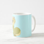 Mug Musique de chat jaune bleu (Devant droit)