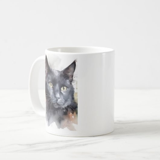 Mug Musique de chat noir (Devant gauche)