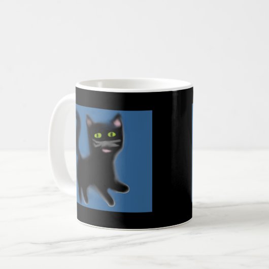 Mug Musique de chat noir (Devant gauche)