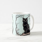 Mug Musique de chat noir (Devant droit)
