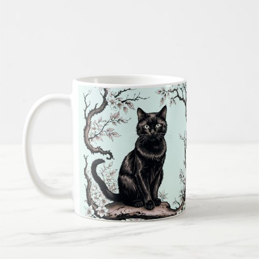 Mug Musique de chat noir (Gauche)