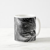 Mug Musique de chat noir et blanc (Devant droit)