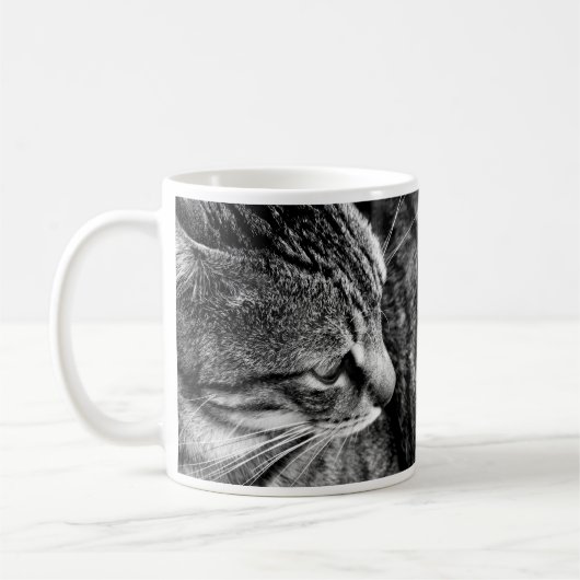 Mug Musique de chat noir et blanc (Gauche)