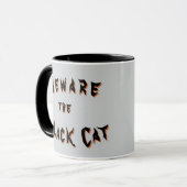 Mug Musique de chat noir malin (Devant gauche)