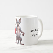 Mug Musique de chat Sphynx (Devant droit)