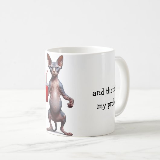Mug Musique de chat Sphynx (Devant droit)