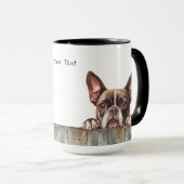 Mug Musique de chien de Boston Terrier (Devant droit)