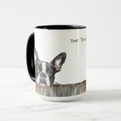 Mug Musique de chien de Boston Terrier (Devant gauche)