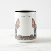 Mug Musique de chien de canard sans cheveux américaine (Centre)