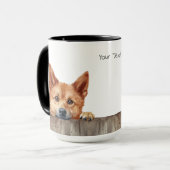 Mug Musique de chien de Spitz finlandais (Devant gauche)