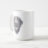 Mug Musique de chien du Black Lab | 15 oz (Devant gauche)
