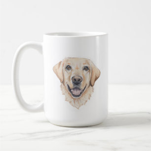 Mug Musique de chien du laboratoire jaune 15 oz