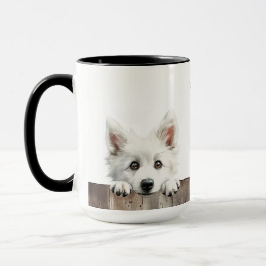 Mug Musique de chien spitz japonais (Gauche)