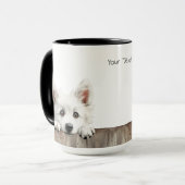 Mug Musique de chien spitz japonais (Devant gauche)