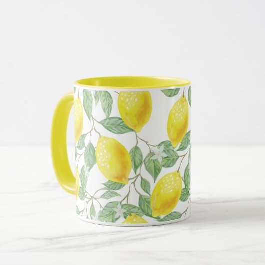 Mug Musique de citron jaune (Devant gauche)