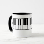 Mug Musique de clavier de piano (Devant gauche)