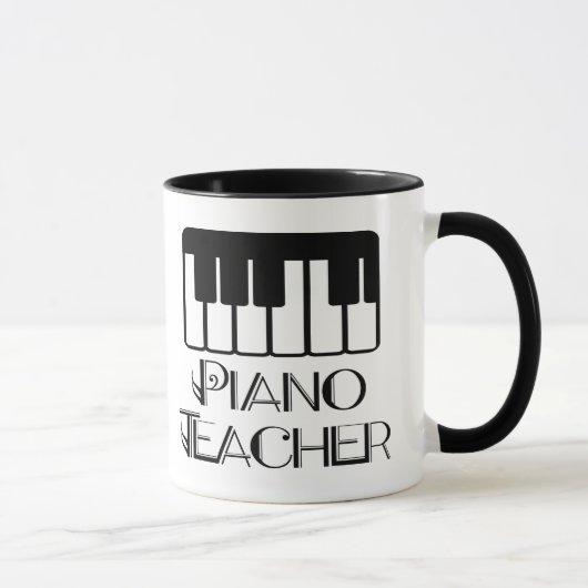Mug Musique de clavier de professeur de piano (Droite)