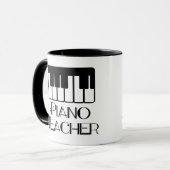 Mug Musique de clavier de professeur de piano (Devant gauche)