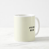 Mug Musique de code hexadécimal de couleur beige (Devant droit)