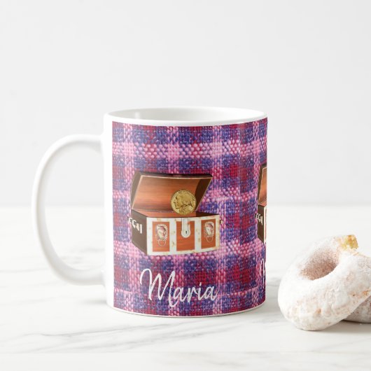 Mug Musique de coffre rose (Avec donut)