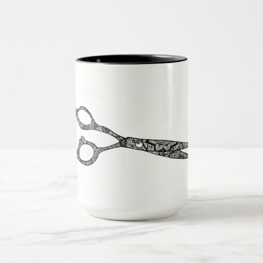 Mug Musique de conception de ciseaux (Centre)