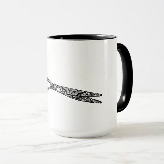 Mug Musique de conception de ciseaux (Devant droit)