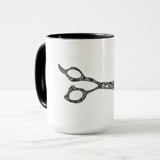 Mug Musique de conception de ciseaux (Devant gauche)