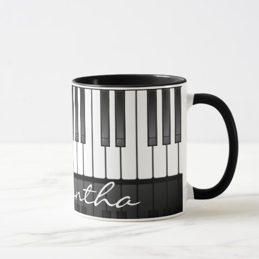 Mug Musique de conception de clavier de piano (Droite)