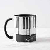 Mug Musique de conception de clavier de piano (Gauche)