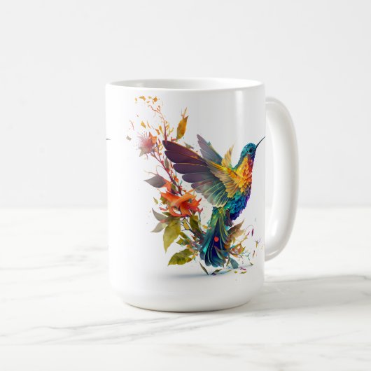 Mug Musique de conception de colibri (Devant droit)