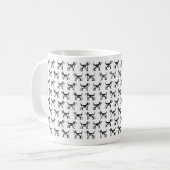Mug Musique de conception de croquis beagle (Devant gauche)