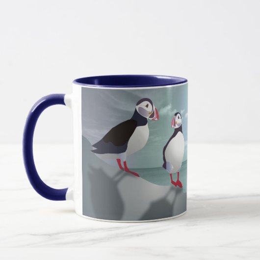Mug Musique de conception de deux pouffins (Gauche)